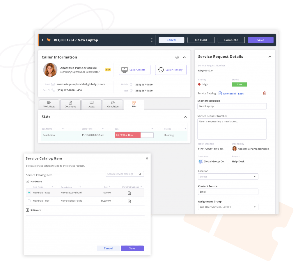 Service mgmt client benefits